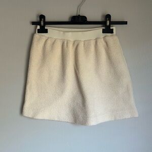 BISBY Girls Sherpa Skirt Cream Size 10 Mini Skirt